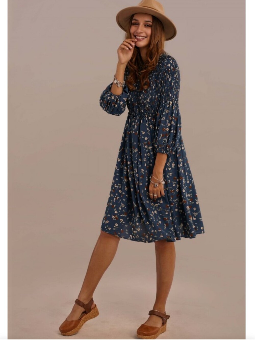ROOLEE""" Floral Smocked Dress
